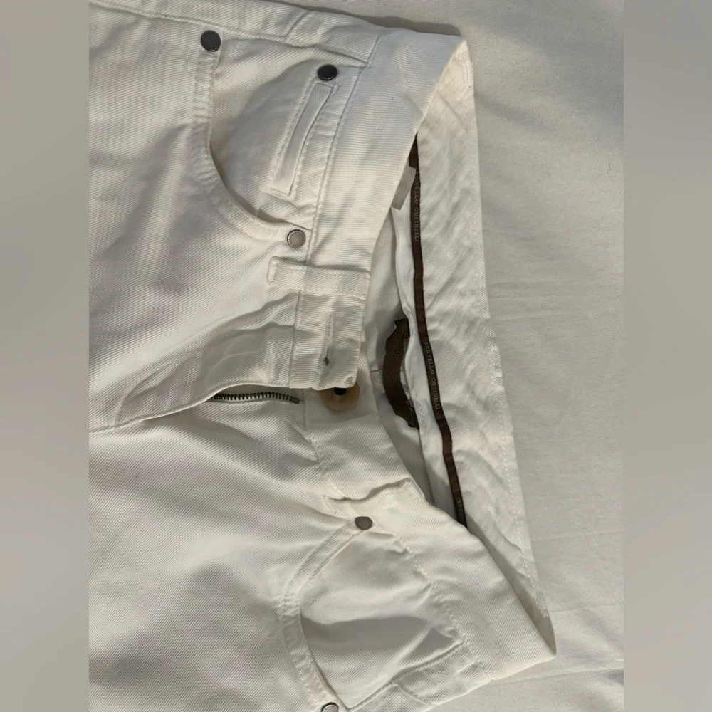 Brunello Cucinelli Low-Rise White Denim Skinny Jeans size 2 US 38 IT - Picture 6 of 6